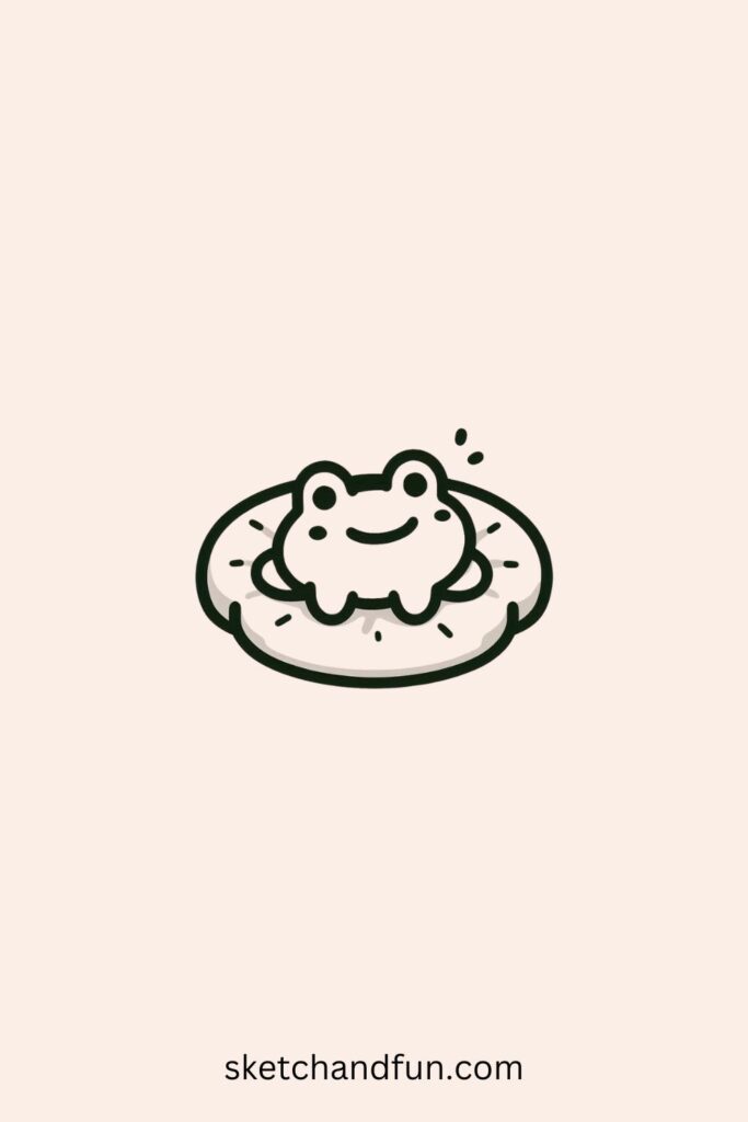 Easy Cute Plant Drawing, Floating Lily Pad