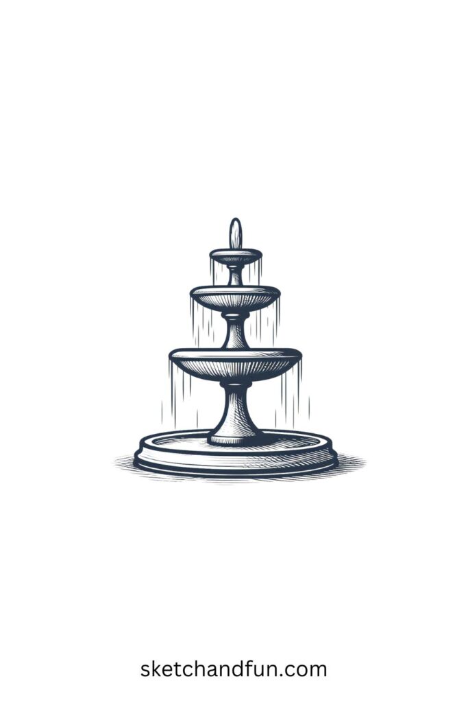 Art Ideas Sketch, Fountain 