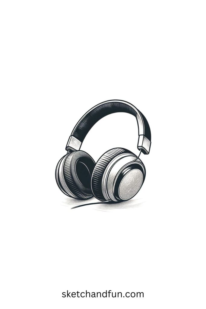 Sketch Ideas For Beginners, Headphones 