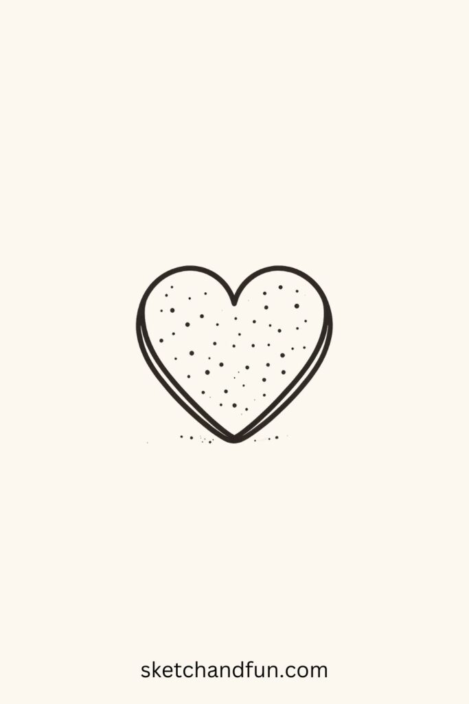 Aesthetic Doodles To Draw, Heart Cookie