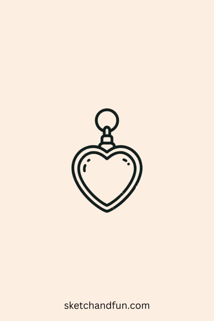 Aesthetic Sketch, Heart Locket
