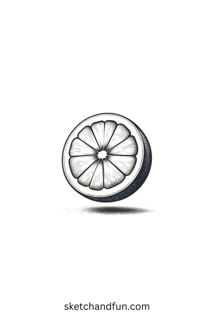 Sketch Drawings Ideas, Lemon Slice