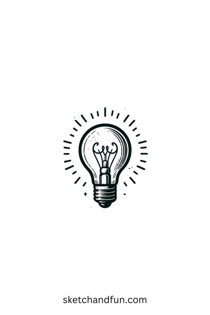 Sketch Ideas Easy, Light Bulb