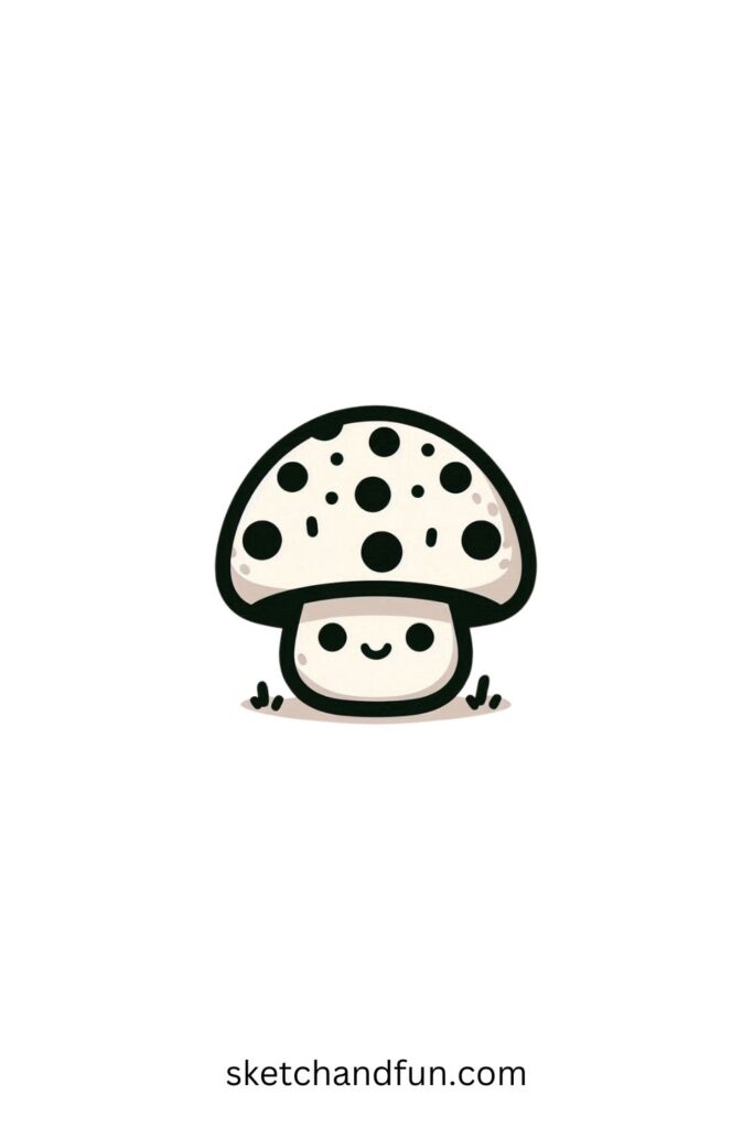 Cute and Simple Doodle To Draw, Mushroom