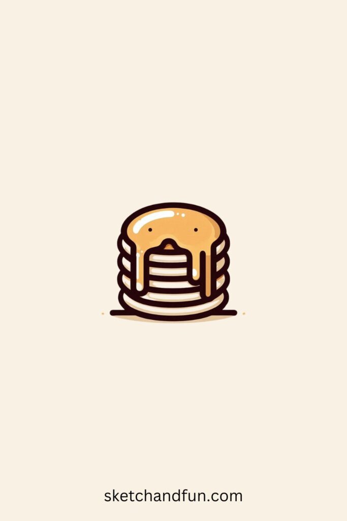 Aesthetic Drawing Inspiration, Pancakes with Syrup
