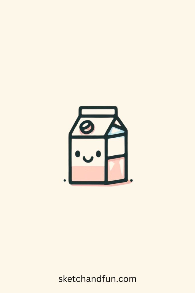 Easiest Aesthetic Drawings, Pastel Milk Carton
