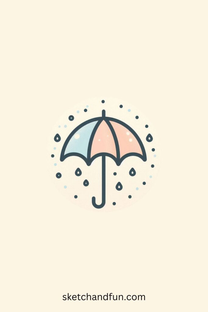 Aesthetic Designs To Draw, Pastel Umbrella