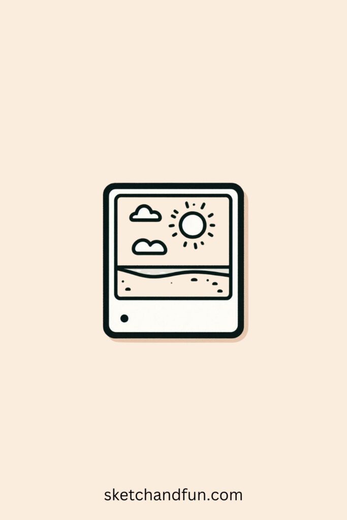 Aesthetic Drawing Easy Cute, Polaroid Picture