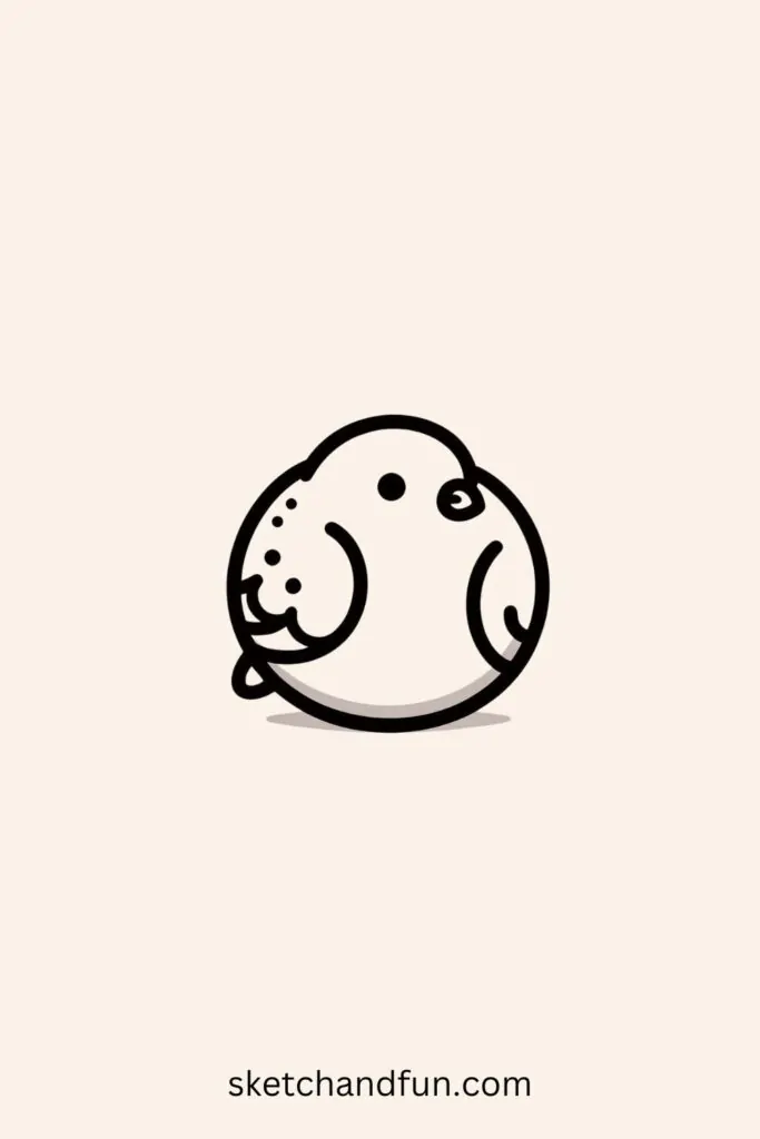 Bird Drawing For Kids, Puffy Pigeon