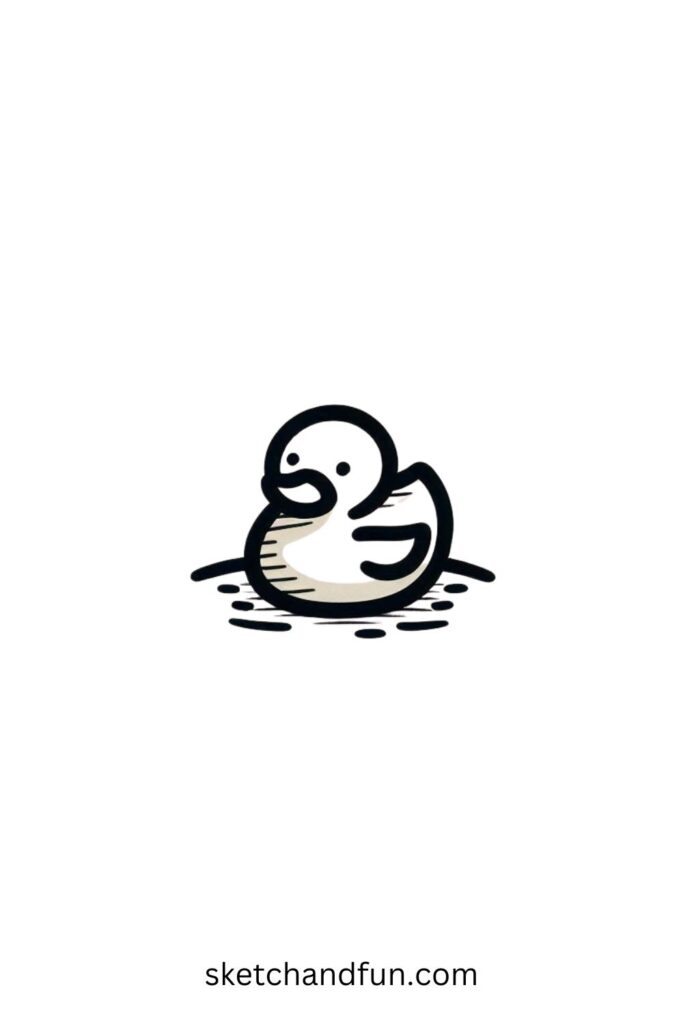 Cute Sketch, Rubber Duck