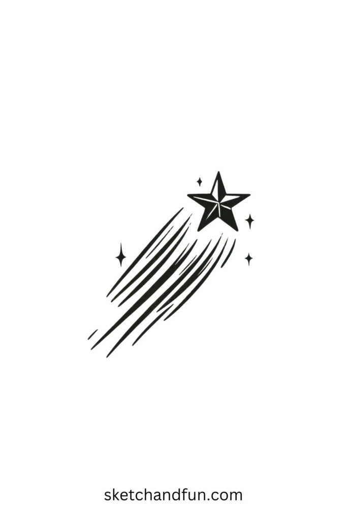 Easy Sketching Ideas, Shooting Star 