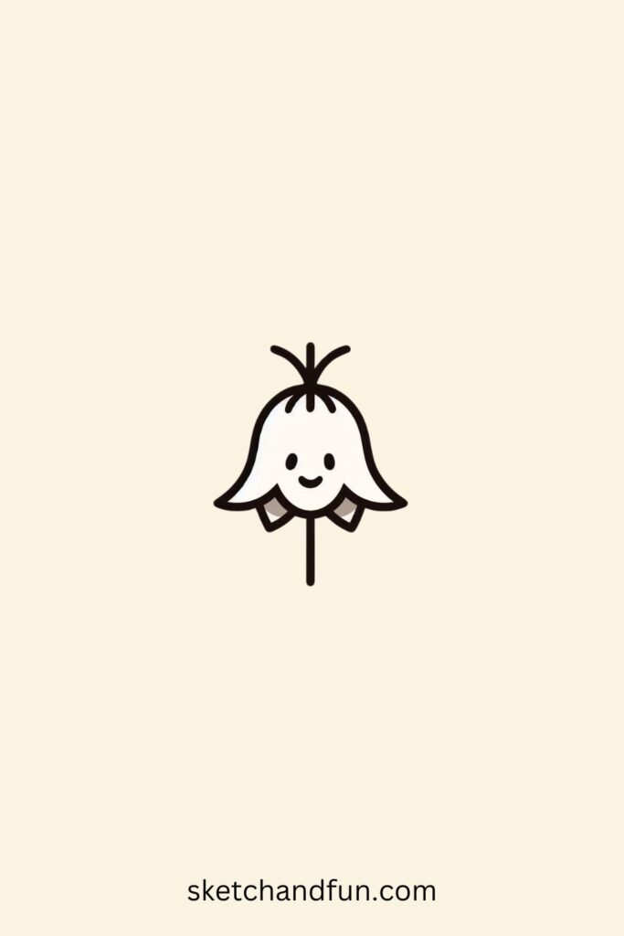 Easy To Draw Plant, Shy Bluebell