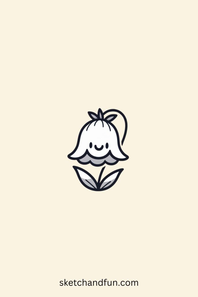 Easy To Draw Plant, Shy Bluebell