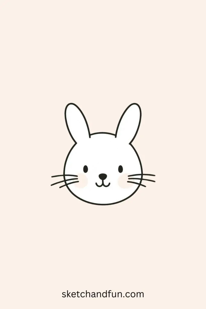 Easy Easter Drawing of a Bunny Face