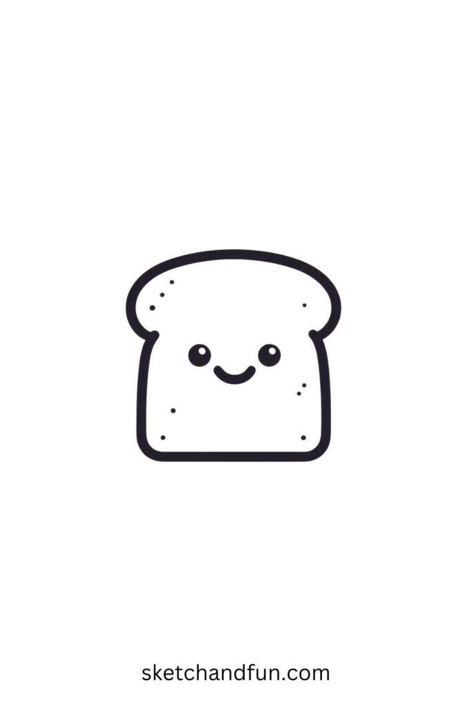 Cute Doodles Aesthetic, Smiley Toast