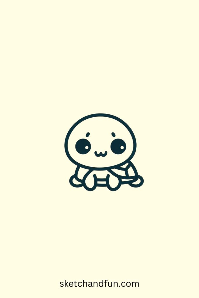 Cute Baby Turtle Drawing Easy