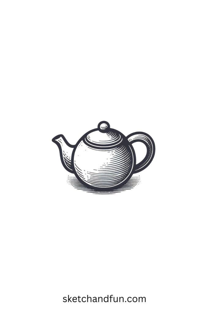 Sketch Cute Drawings, Teapot