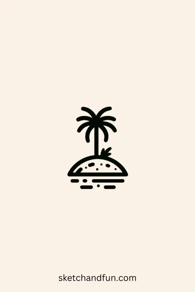 Aesthetic Little Drawings, Tiny Island