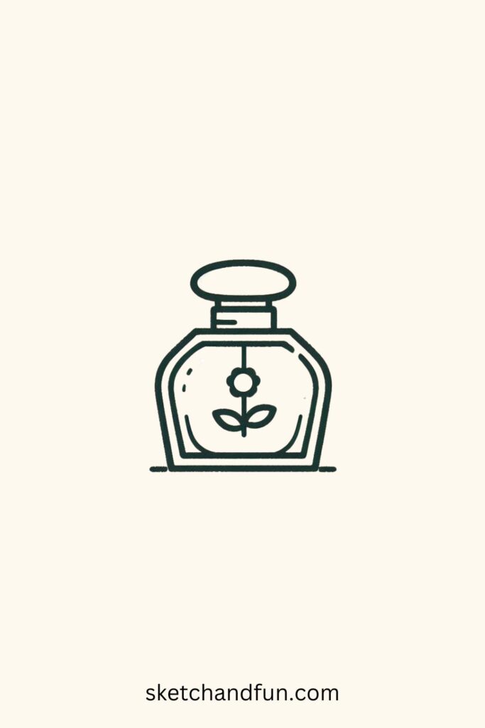 Aesthetic Drawing Idea, Vintage Perfume Bottle