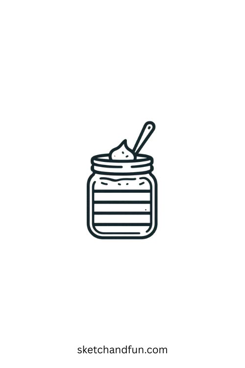 Easy To Draw Cake, Cake in a Jar 