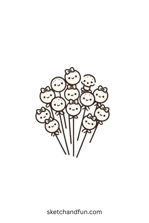 Cake Drawing Easy Cute, Mini Cake Pops
