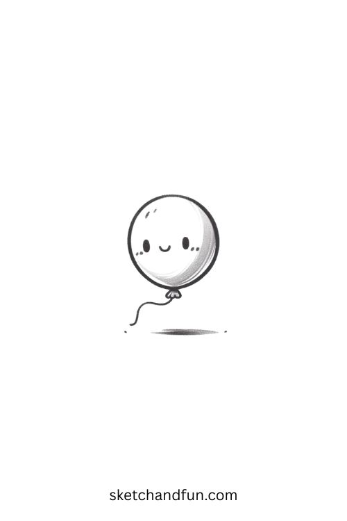 Pencil Sketch Drawing, Balloon