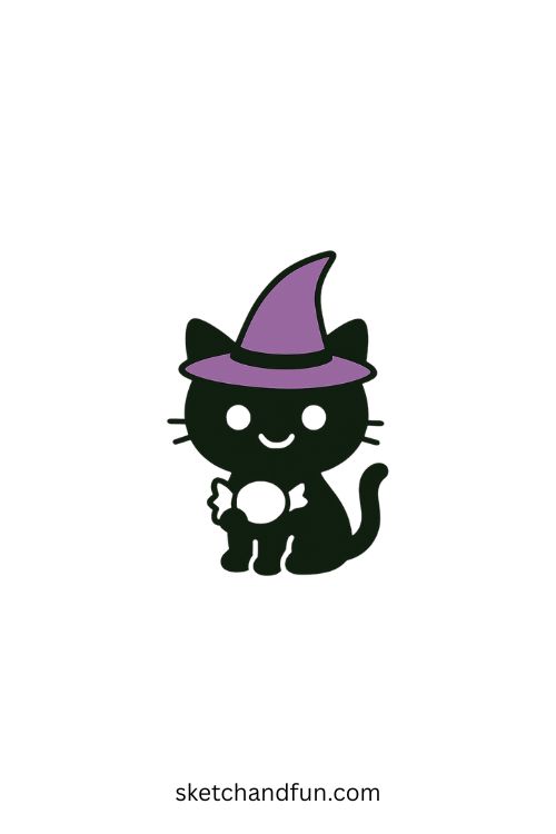 Drawing Ideas Halloween, Black Cat