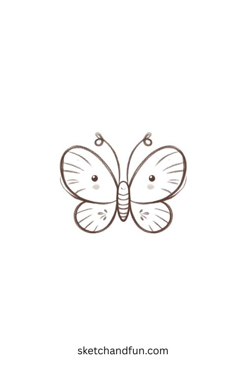 Easy Sketch Drawing, Butterfly