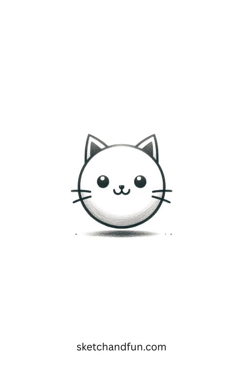 Easy Pencil Drawing of Cat