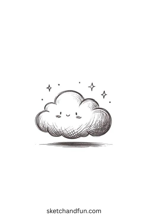 Pencil Cute Easy Drawings, Cloud