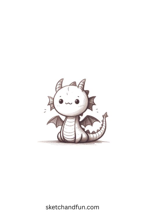 Cool Pencil Drawing Idea, Dragon