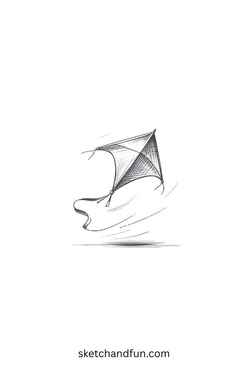Pencil Cool Drawings, Kite