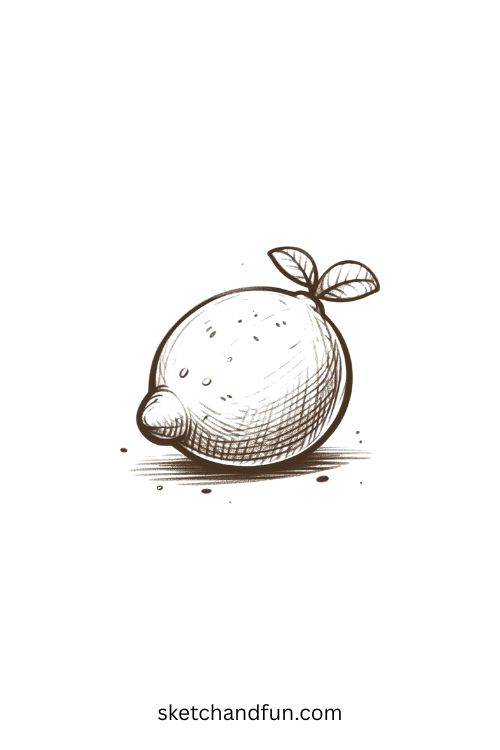 Simple Sketch Drawing, Lemon