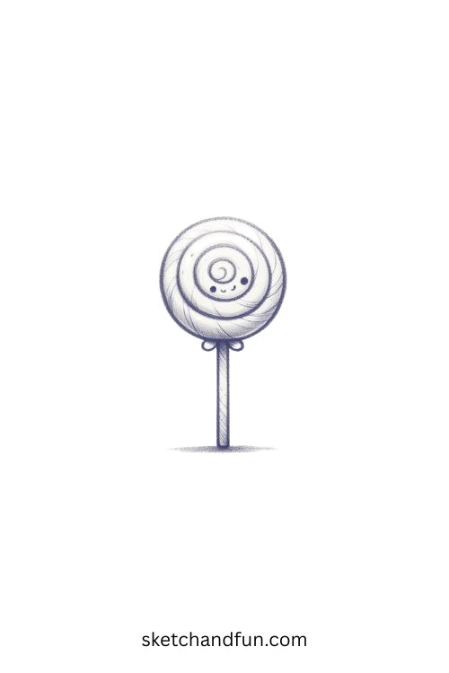 Easy Pencil Drawing, Lollipop