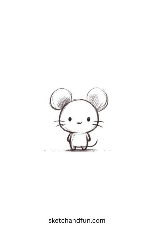 Pencil Shading Drawing, Mouse