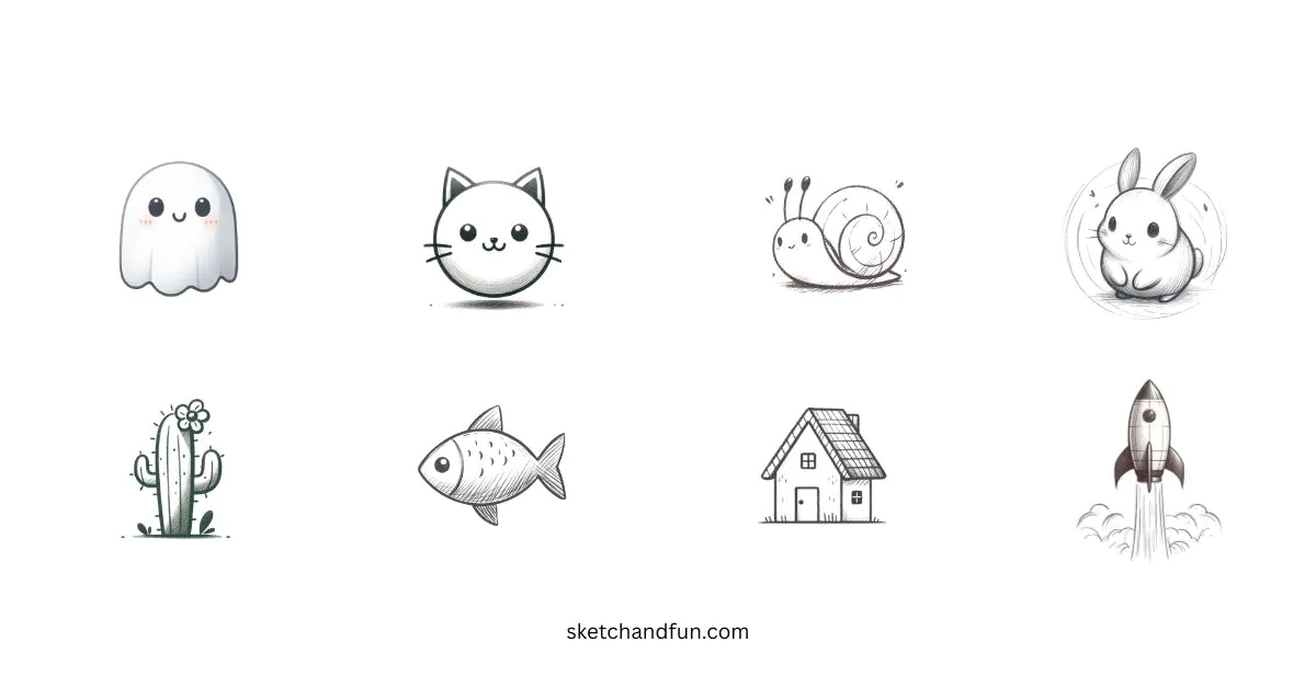 60+ Pencil Cute Easy Drawings For Beginners