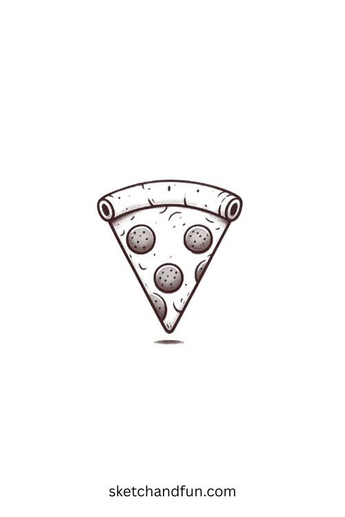 Simple Pencil Sketch, Pizza