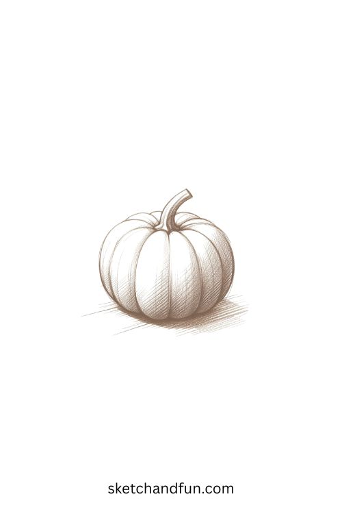 Pencil Sketch, Pumpkin