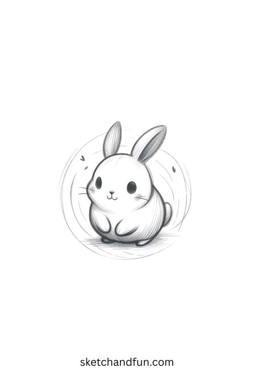Easy Pencil Drawing Rabbit