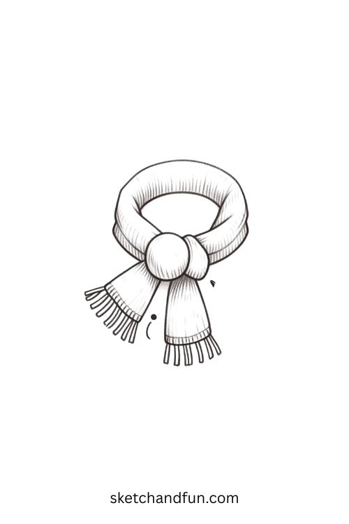 Pencil Drawing Idea, Scarf