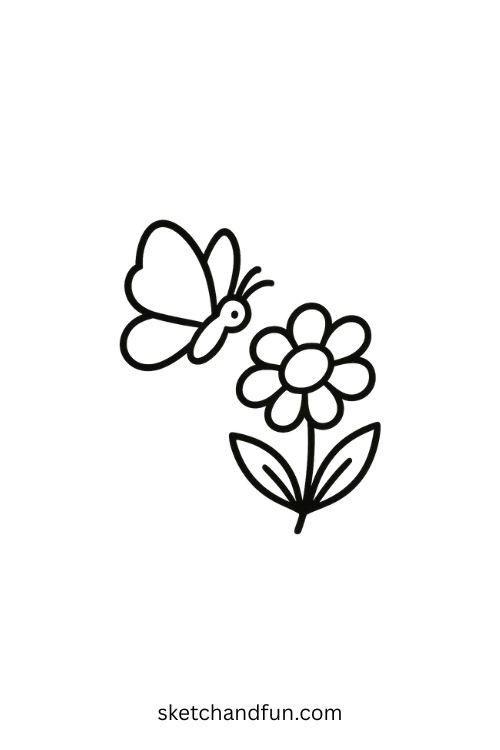 Cool Tattoo Idea, Butterfly and Flower