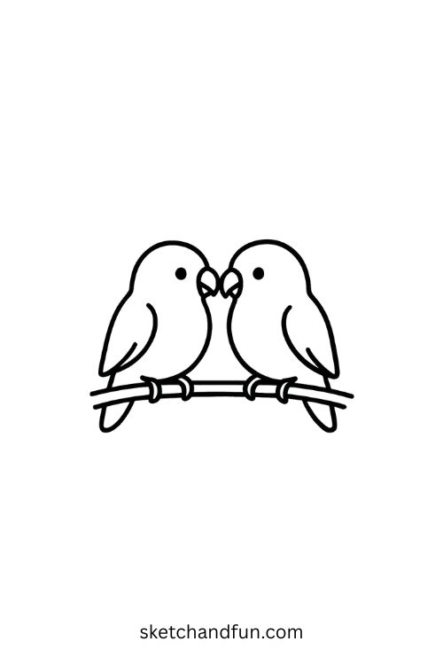 Small SImple Tattoo Idea, Love Birds