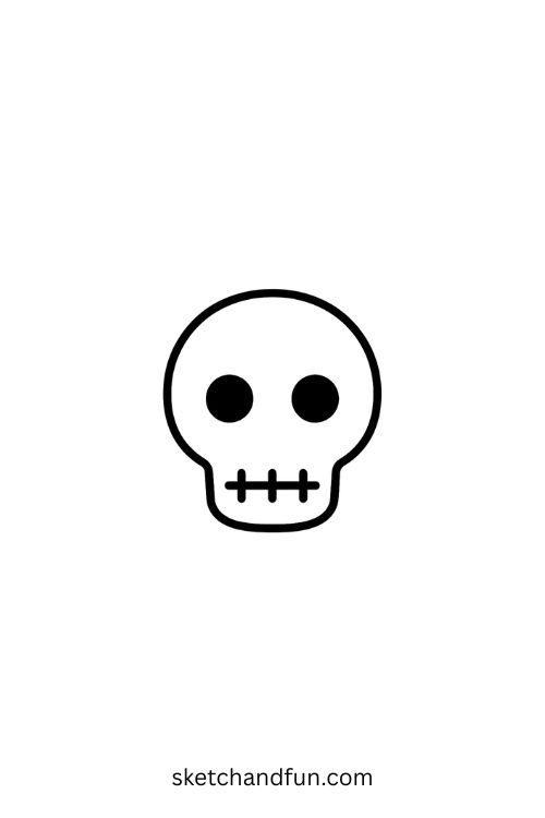 Halloween Sketches, Skeleton Head