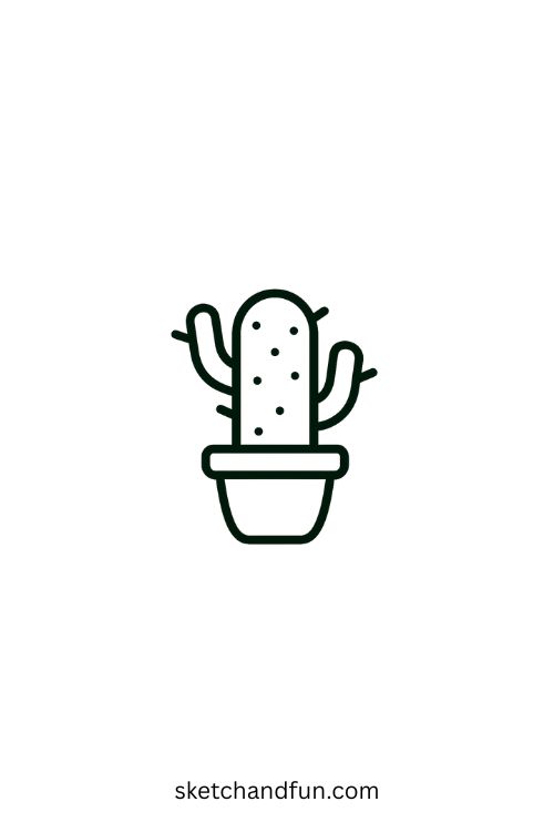 Small Simple Cactus Tattoo Idea