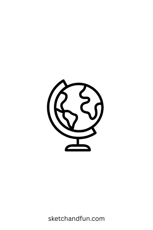 Cute Simple Tattoo, Globe