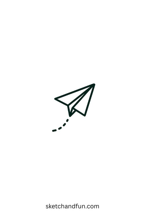 Small Simple Paper plane Tattoo Idea
