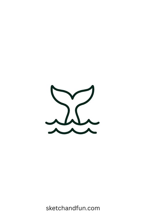 Simple Small Whale Tail Tattoo Idea