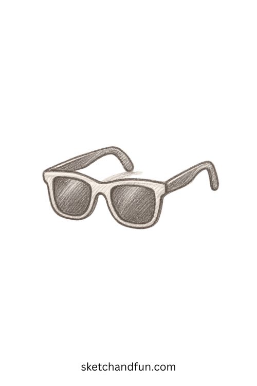 Pencil Drawing For Kids, Sunglasses