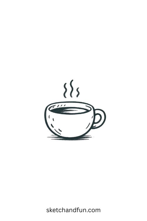 Pencil Sketching Ideas, Tea Cup