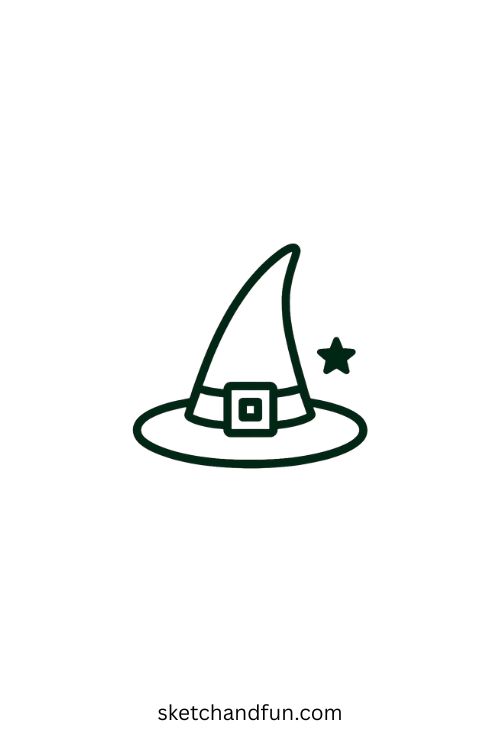Halloween Cute Drawings, Witch Hat Only
